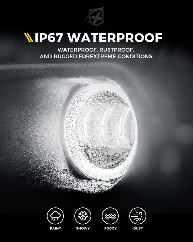 Xprite Ultra 300% Bright 60W LED Fog Lights w/DRL Compatible with 2018-2025 Jeep Wrangler JL JLU & 2020+ Gladiator JT, DOT, 6500K, Plug N Play, Front Bumper Fog Lamp with 2 Mounting Brackets, White - Image 4